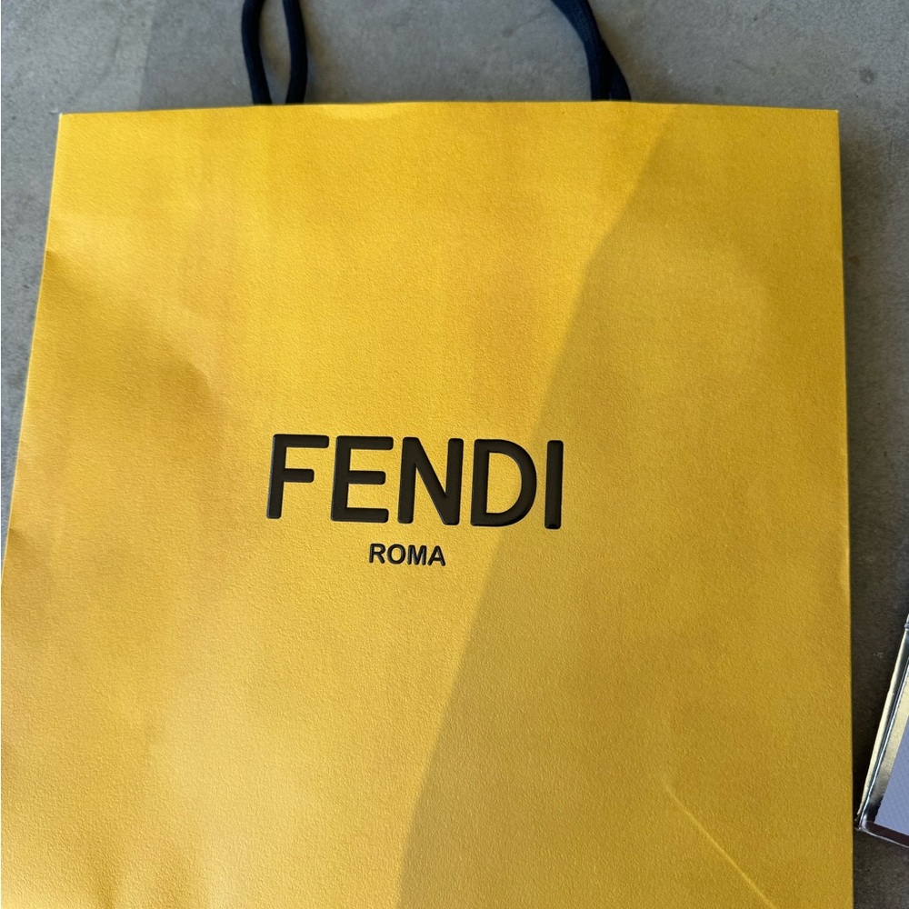 Fendi Mustard Yellow Tote with Black Accents